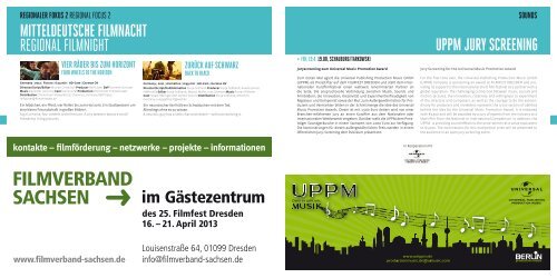 25. FilmFest DresDen international short Film Festival 16–21 april ...