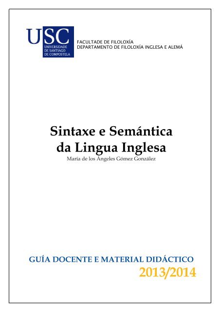 SINTAXE E SEMÂNTICA DO PORTUGUÊS