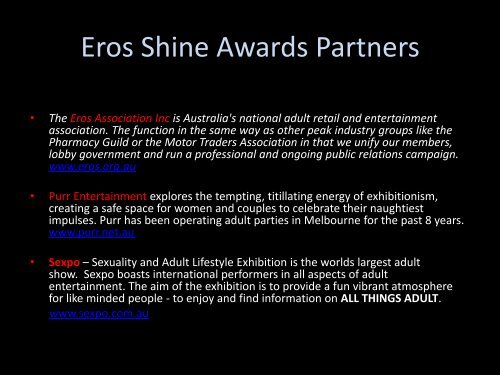 a sponsorship package. - Eros Shine Awards