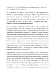 Symposium vom 19.12.2012 zum Thema - Max-Planck-Institut für ...