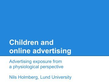 Children and online advertising - Kuluttajavirasto