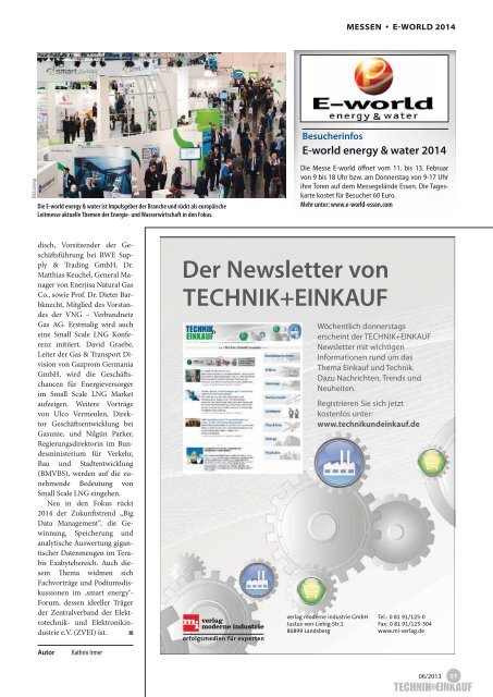 Ausgabe 6 / 2013 - technik + EINKAUF