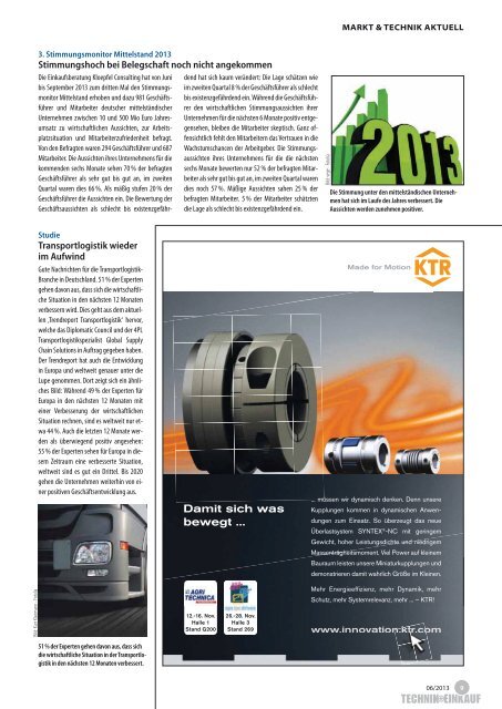 Ausgabe 6 / 2013 - technik + EINKAUF