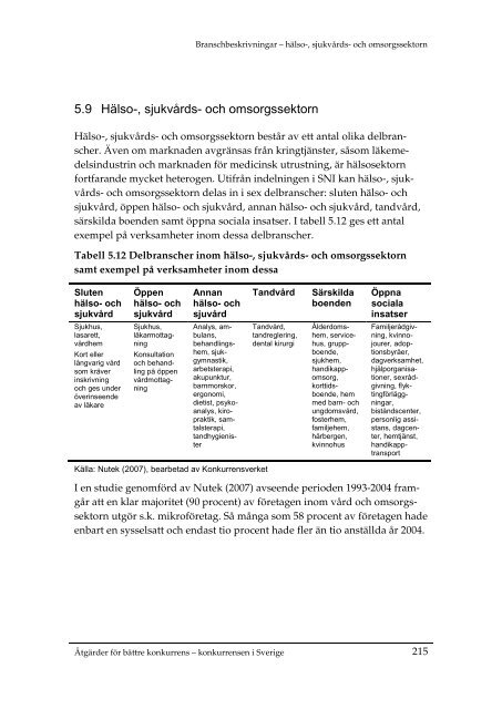 Åtgärder för bättre konkurrens – konkurrensen i Sverige (2009:4)