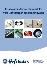 Materiell for varehenger, båthenger og campingvogn 2009. - Hofstad