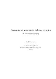 Neurológiai anamnézis és betegvizsgálat