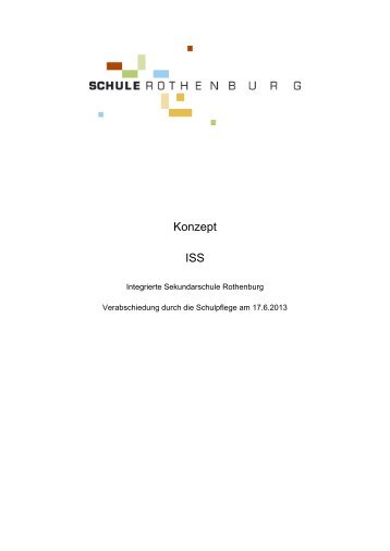 Konzept ISS - Schule Rothenburg