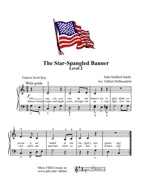The Star Spangled Banner Level 2 G Major Music Theory