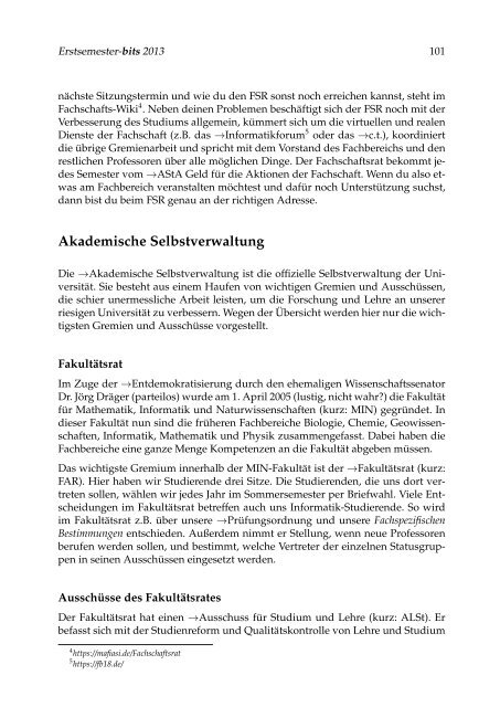 Erstsemester-bits 2013 1 - Fachbereich Informatik - Universität ...