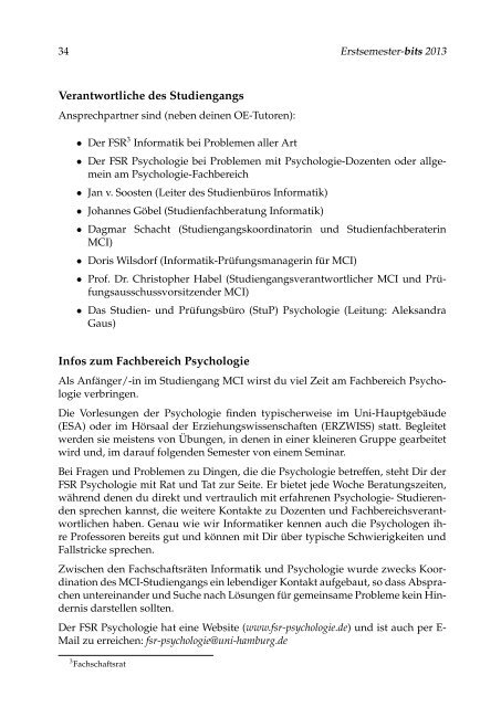 Erstsemester-bits 2013 1 - Fachbereich Informatik - Universität ...