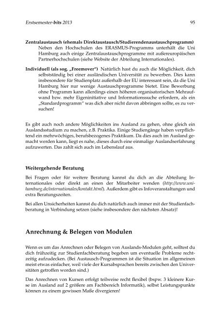 Erstsemester-bits 2013 1 - Fachbereich Informatik - Universität ...