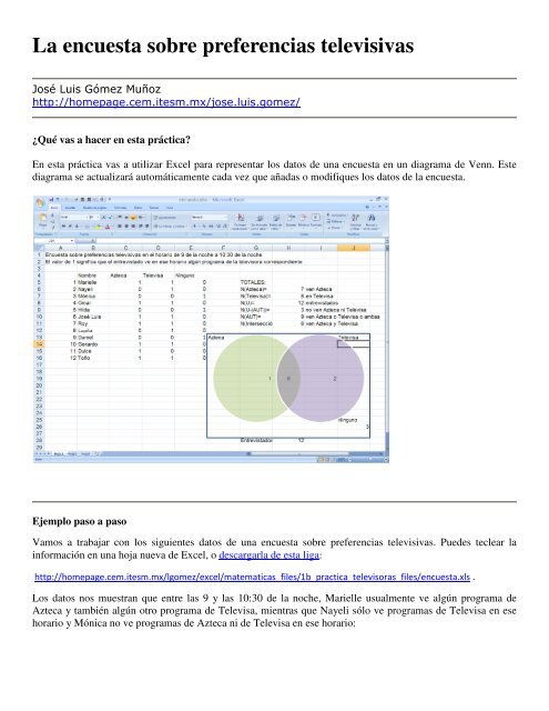 (Conjuntos) en Excel