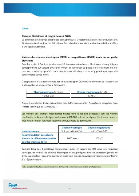 Télécharger l'étude d'impact du projet 400 kV - RTE