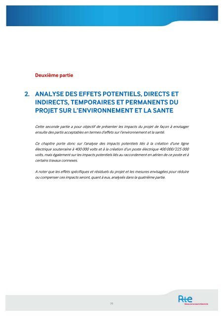 Télécharger l'étude d'impact du projet 400 kV - RTE