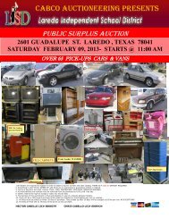 cabco auctioneering presents public surplus auction - Laredo ISD