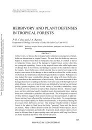 herbivory and plant defenses in tropical forests - CDAM