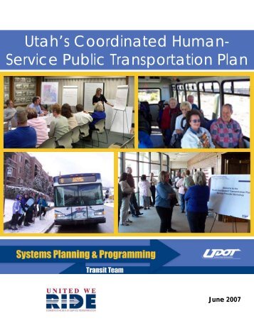 Utah's Coordinated Human- Service Public Transportation Plan