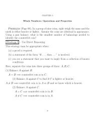 Problem (Page 88). In a group of nine coins, eight weigh the same ...