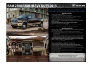 RAM 2500/3500 HEAVY DUTY 2013 - Chrysler Canada