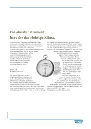 Ein Musikinstrument braucht das richtige Klima. - Klavier Endriss