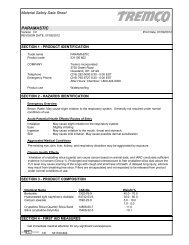 Paramastic MSDS - Tremco Sealants