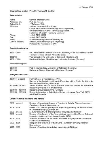 Dissertation biographical sketch