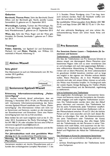 Wauwiler Info November 2013 (0,7 MB) - Gemeinde Wauwil