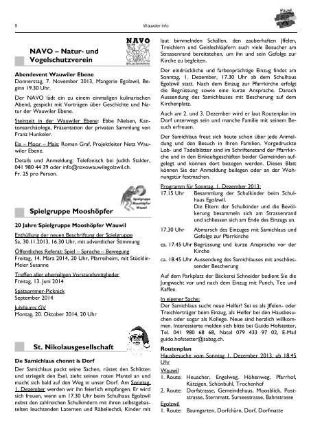 Wauwiler Info November 2013 (0,7 MB) - Gemeinde Wauwil