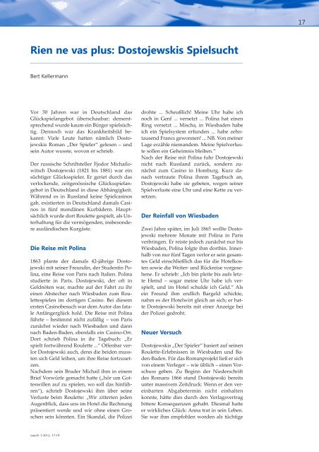 RAUSCH Heft 1/2012 - Dr. Oliver Scheibenbogen