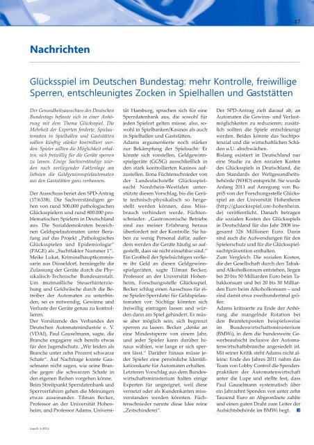 RAUSCH Heft 1/2012 - Dr. Oliver Scheibenbogen