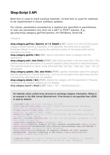 Shop-Script 5 API - Webasyst