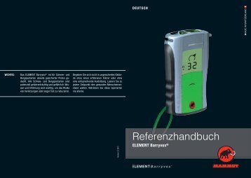 ELEMENT Barryvox® Referenzhandbuch - Mammut