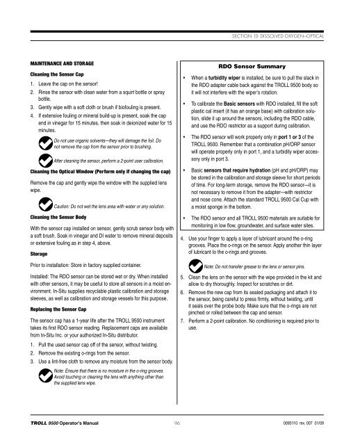 TROLL 9500 Operator's Manual - Geotech Environmental Equipment