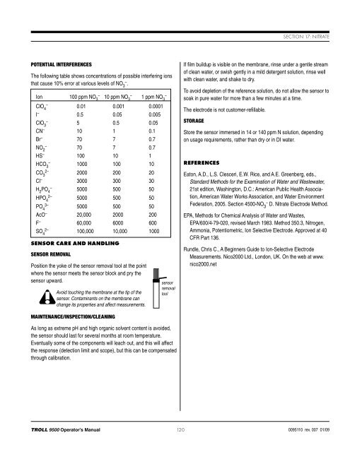 TROLL 9500 Operator's Manual - Geotech Environmental Equipment