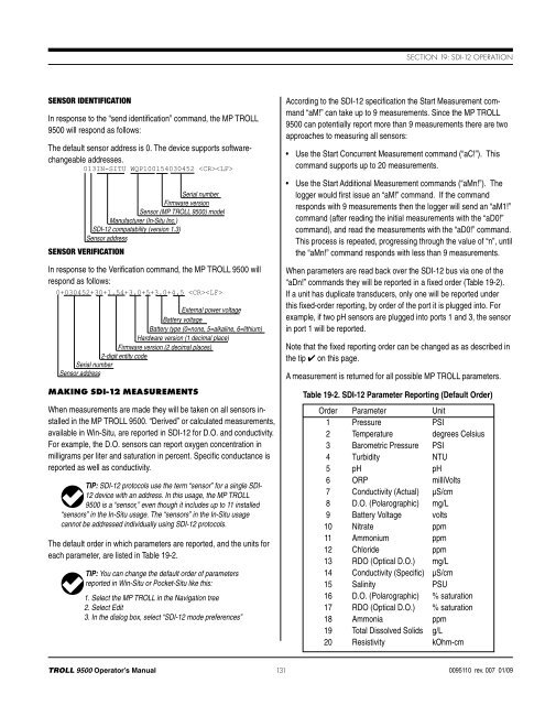 TROLL 9500 Operator's Manual - Geotech Environmental Equipment