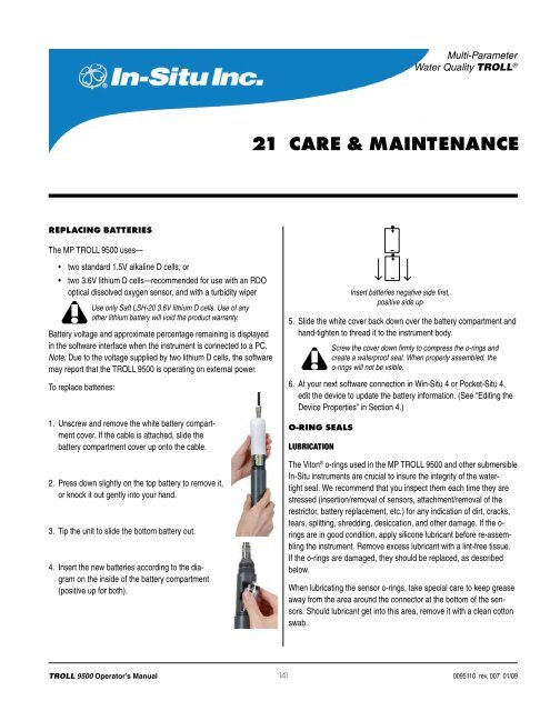 TROLL 9500 Operator's Manual - Geotech Environmental Equipment