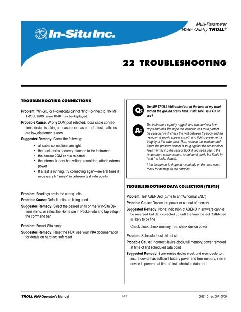 TROLL 9500 Operator's Manual - Geotech Environmental Equipment