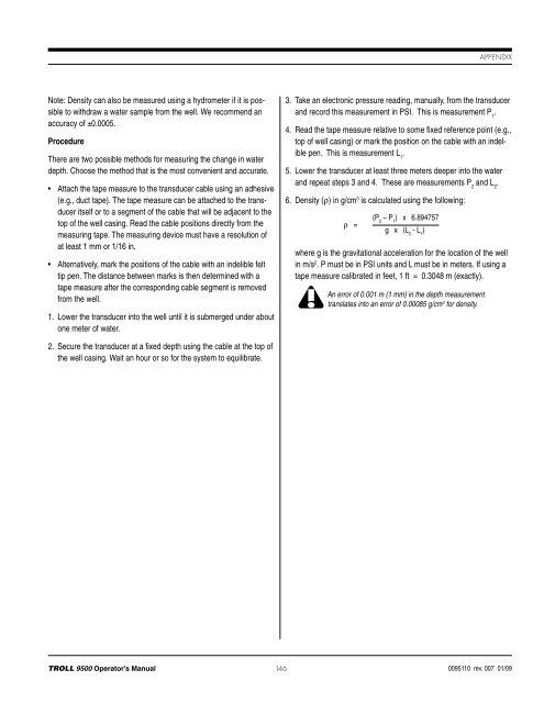 TROLL 9500 Operator's Manual - Geotech Environmental Equipment