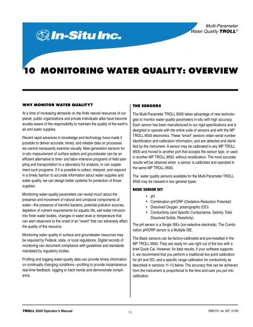 TROLL 9500 Operator's Manual - Geotech Environmental Equipment