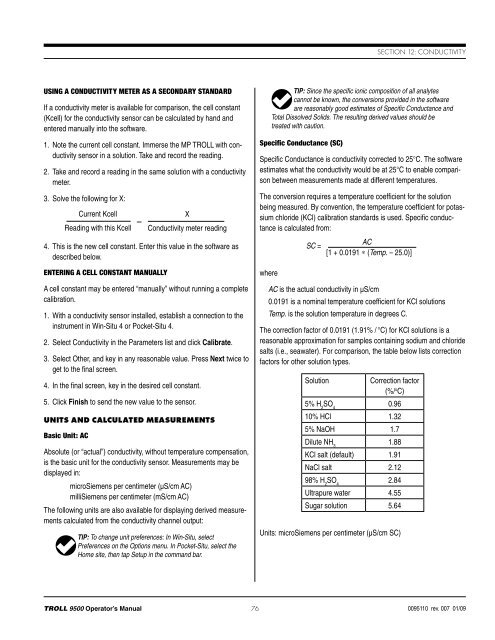 TROLL 9500 Operator's Manual - Geotech Environmental Equipment