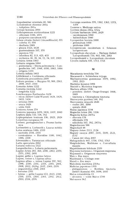 verzeichnis der pflanzen und pflanzen produkte - Springer