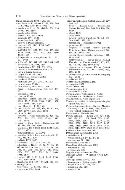 verzeichnis der pflanzen und pflanzen produkte - Springer