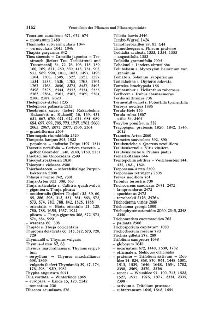 verzeichnis der pflanzen und pflanzen produkte - Springer