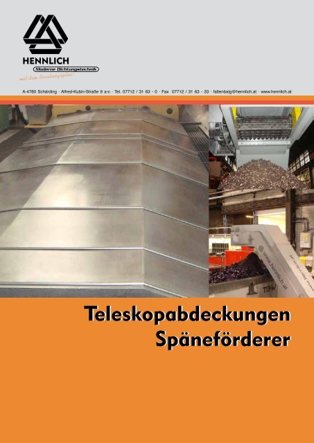 Teleskopabdeckungen und Späneförderer