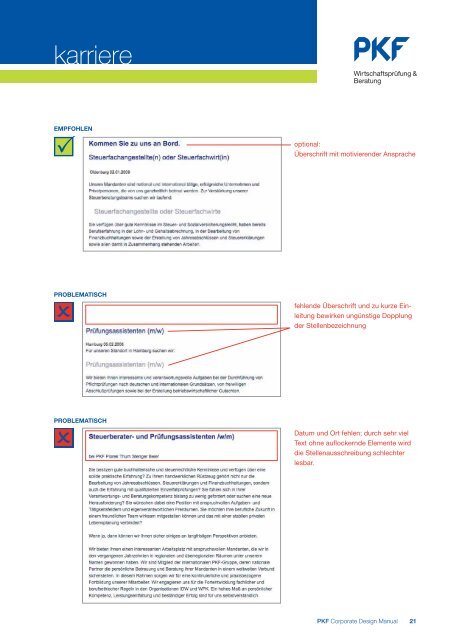 Corporate Design Leitfaden Empfehlungen für die individuelle ... - PKF