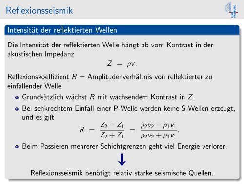 Seismologie und Seismik - Albert-Ludwigs-Universität Freiburg