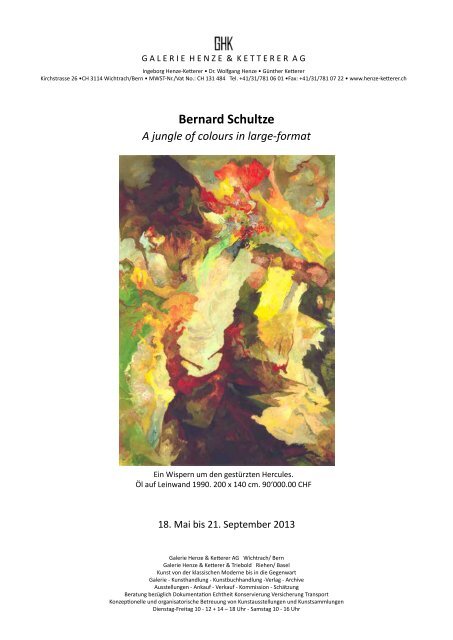 Mini-Catalogue (PDF) - Galerie Henze &amp; Ketterer