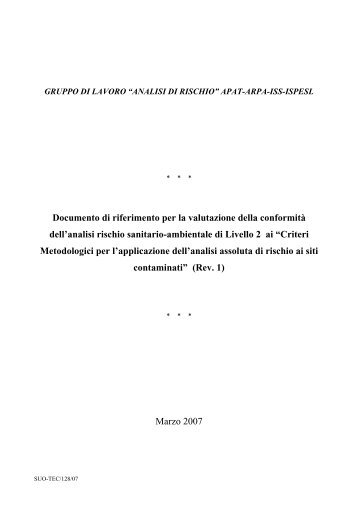 Documento di riferimento per la valutazione della conformità ... - Ispra