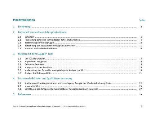 POTENTIELL VERMEIDBARE REHOSPITALISATIONEN ... - SQLape