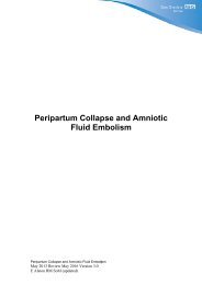 Peripartum Collapse and Amniotic Fluid Embolism - East Cheshire ...